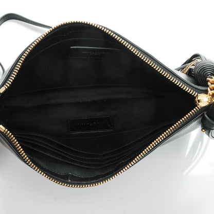 Saint Laurent Calfskin Teen Monogram Crossbody Bag Black 5 of 7