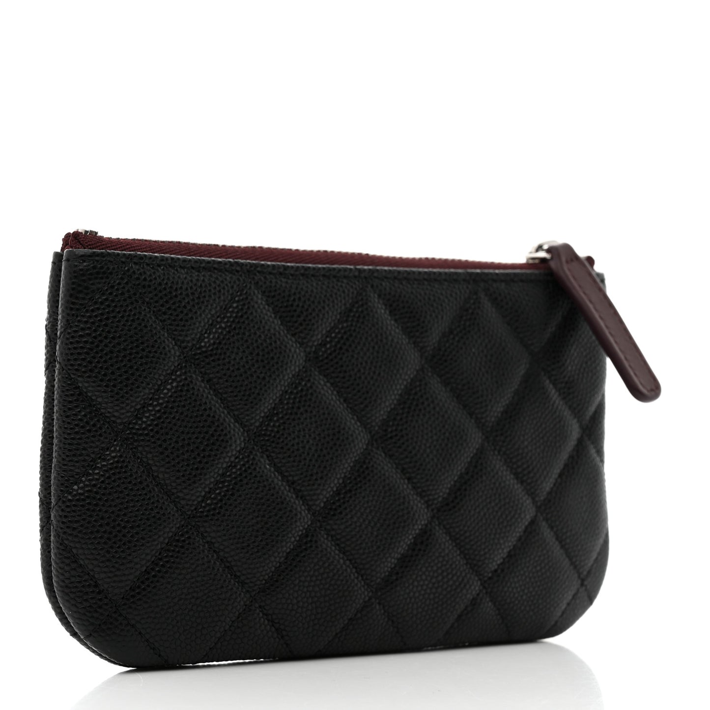 Caviar Quilted Small Cosmetic Case Black