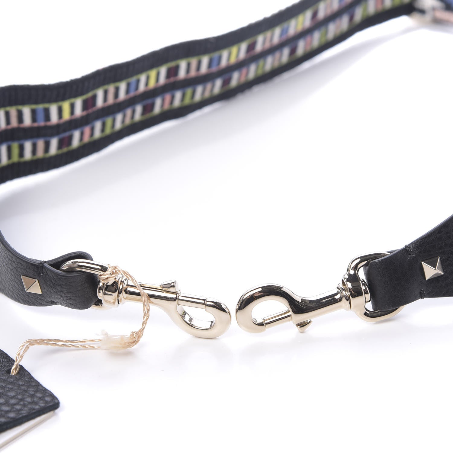 Valentino Garavani Canvas Native Couture Embroidered Rockstud Guitar Strap 4 of 5