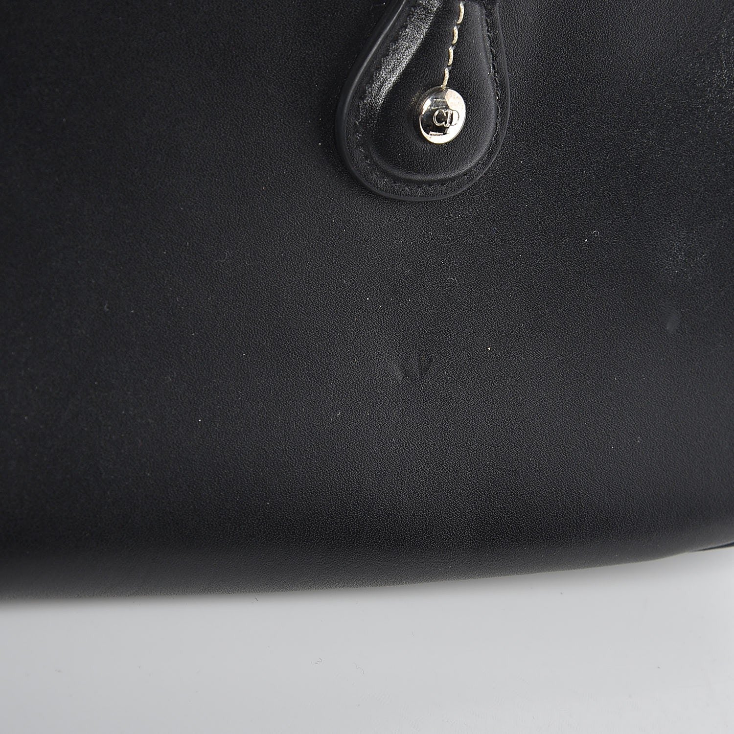 Christian Dior Calfskin Frame Satchel Black 10 of 12