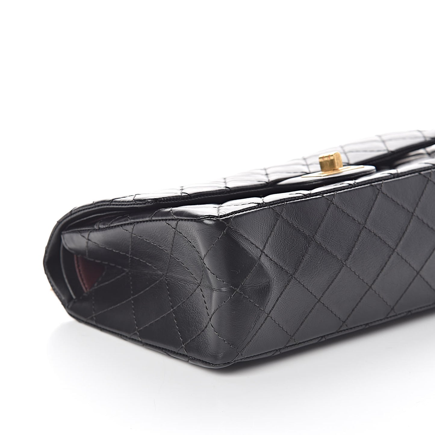 Aged Calfskin Quilted 2.55 Reissue 225 Flap Black