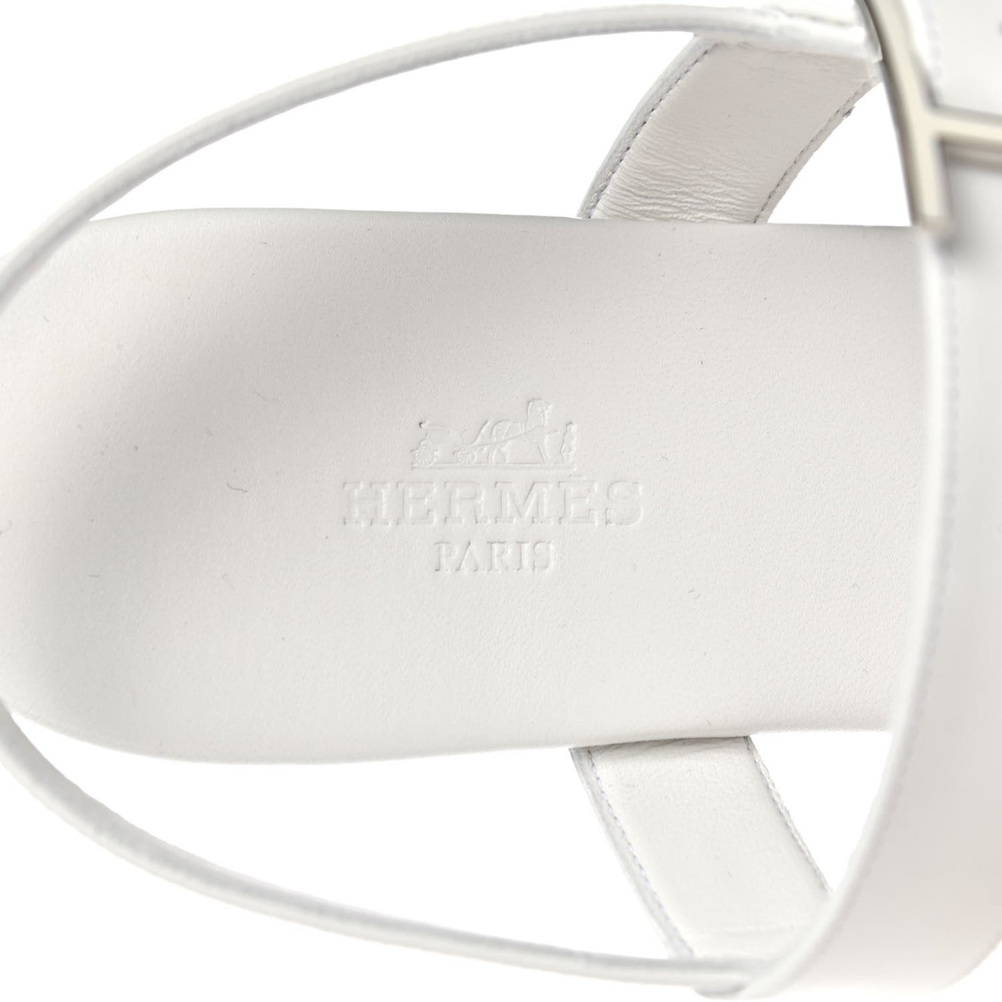 Calfskin Cristal Sandals 38 White