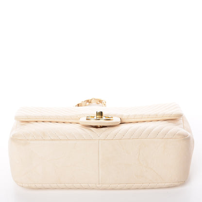 Chanel Calfskin Chevron Small Surpique Flap Ivory 13 of 16