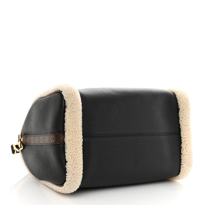 Louis Vuitton Calfskin Monogram Teddy Speedy Bandouliere 30 Black 4 of 8