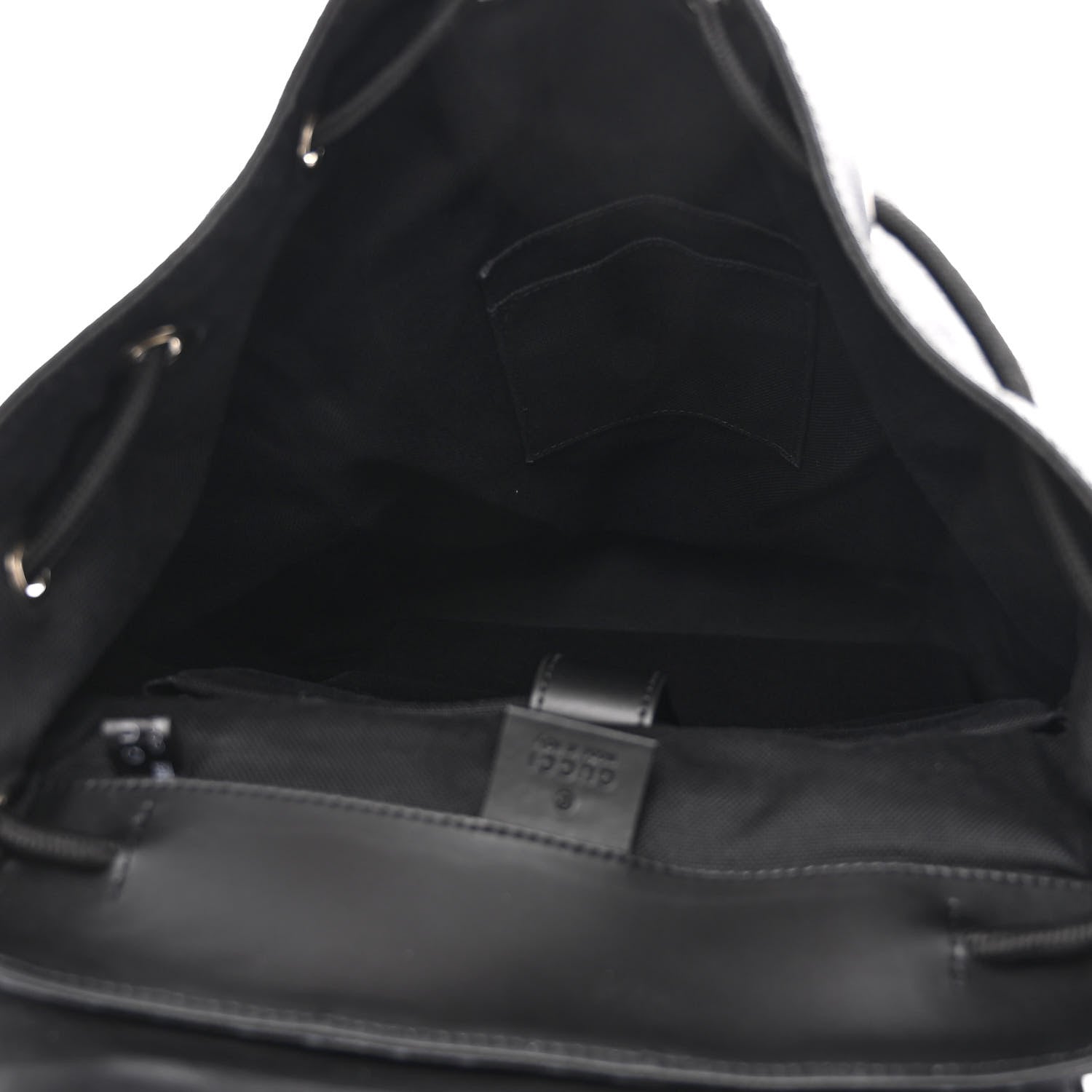 Gucci Soft GG Supreme Monogram Appia Calfskin Web Double Buckle Backpack Black 5 of 10