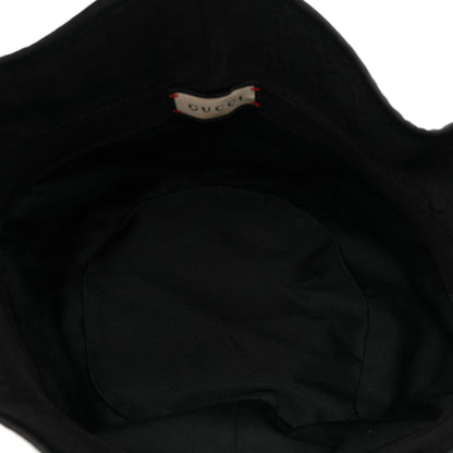 Gucci Monogram Textured Dollar Calfskin GG Jago Bucket Hat XL Black 11 of 16