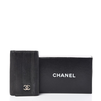 Chanel Lambskin Vertical Quilted 6 Key Holder Black 16 of 16