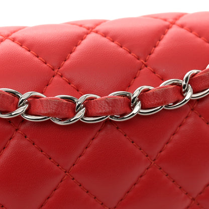Chanel Lambskin Quilted Small Geometric Flap Red 14 of 15