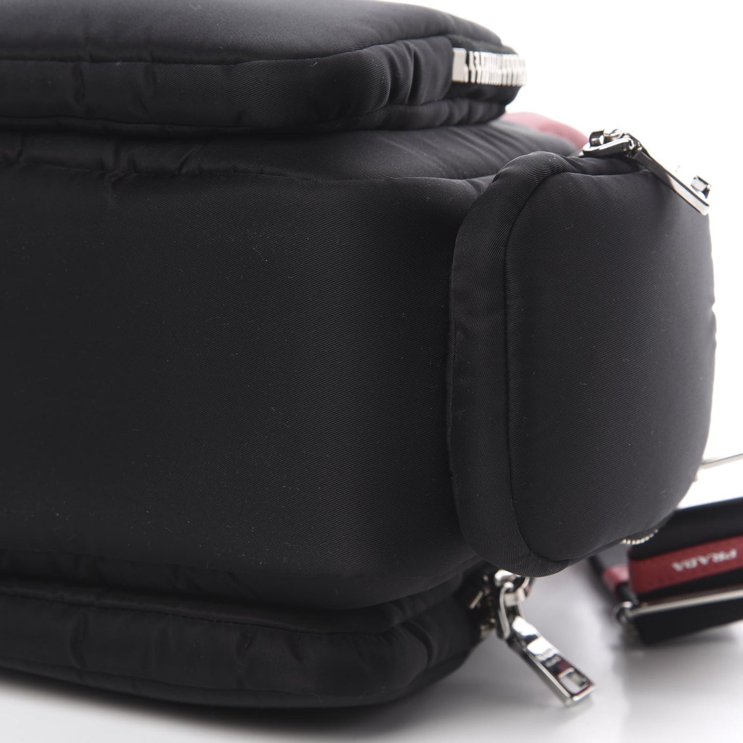Tessuto Nylon Pocket Top Handle Cargo Bag Black Fuoco