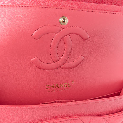 Chanel Caviar Quilted Medium Double Flap Pink 6 of 11