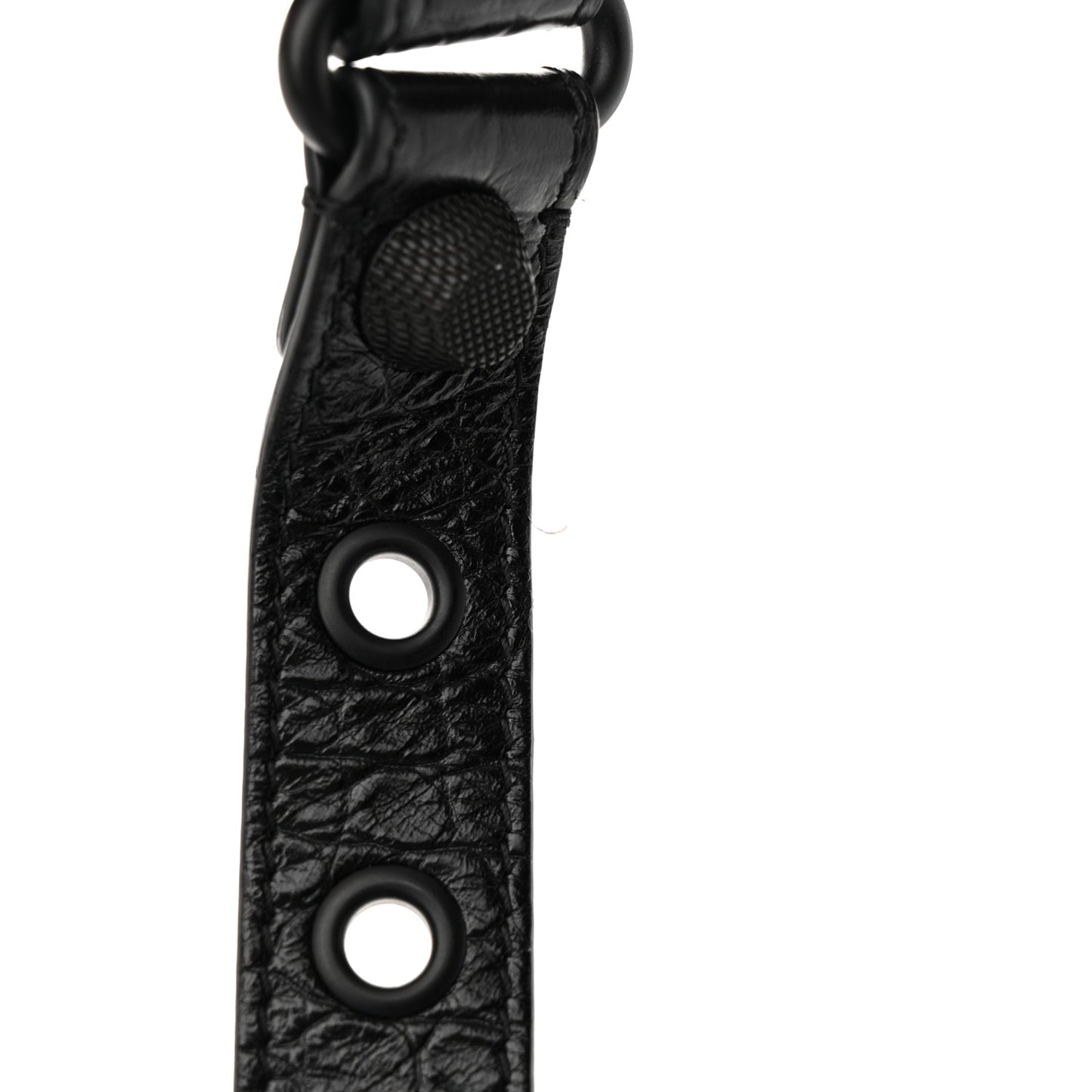 Extra Supple Calfskin Crocodile Embossed Monochrome Small Le Cagole Shoulder Bag Black