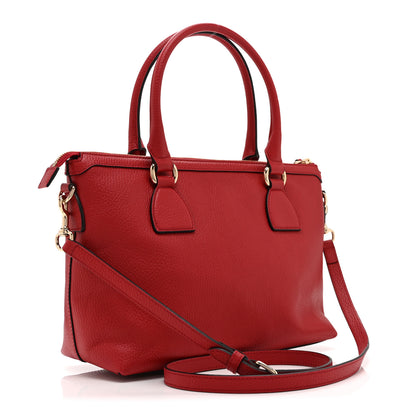 Gucci Dollar Calfskin GG Charm Satchel Red 3 of 11