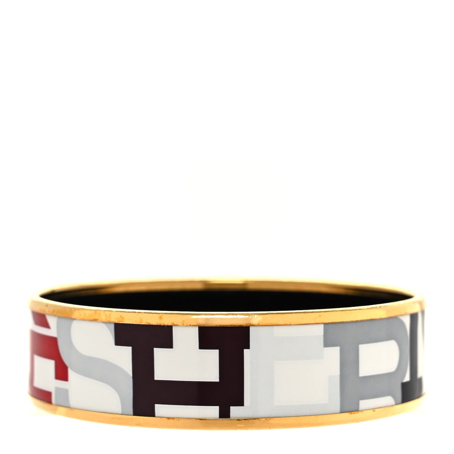 Enamel Wide Printed Capitales Bracelet 65