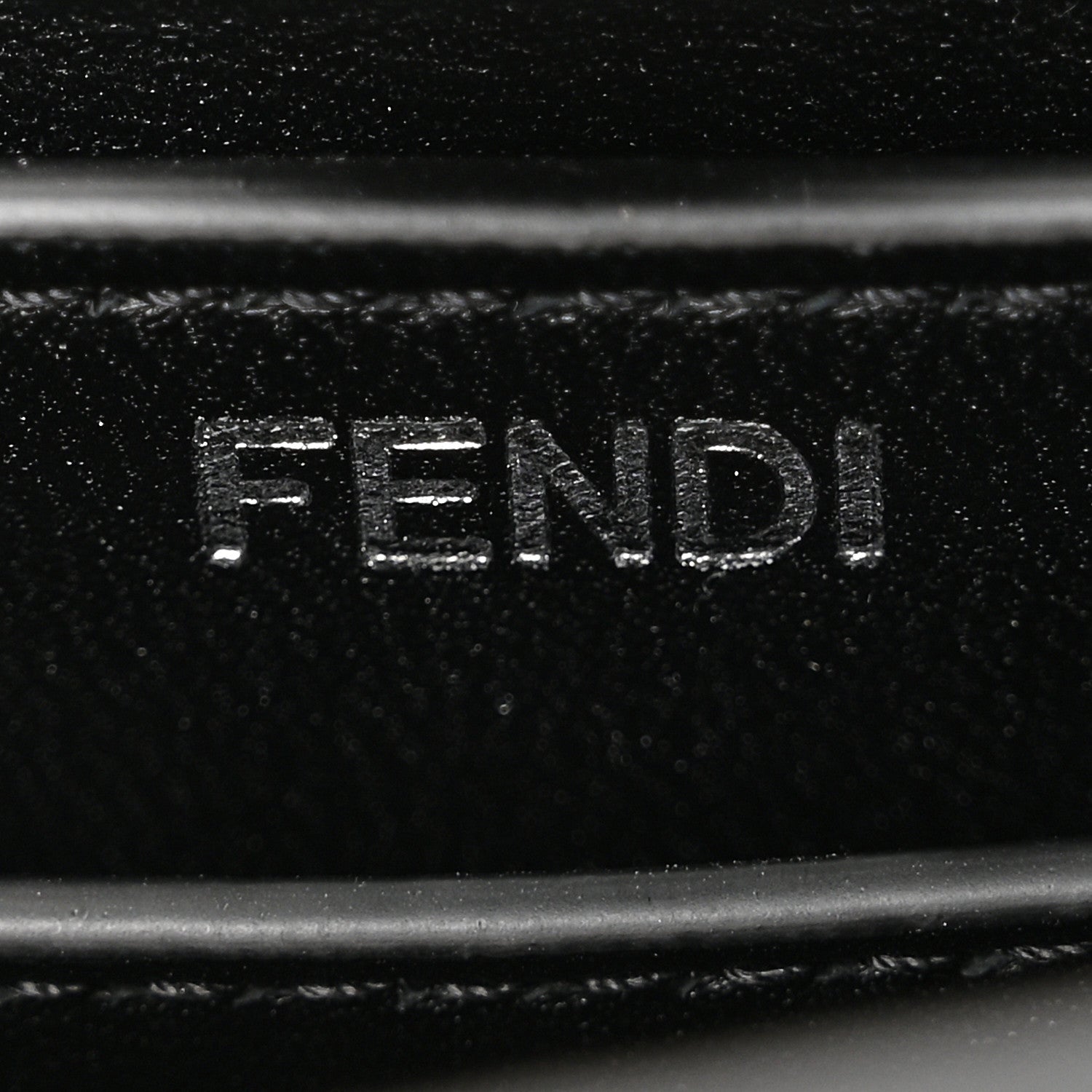 Fendi Lizard Petite Peekaboo I SEE U Satchel Black 7 of 10