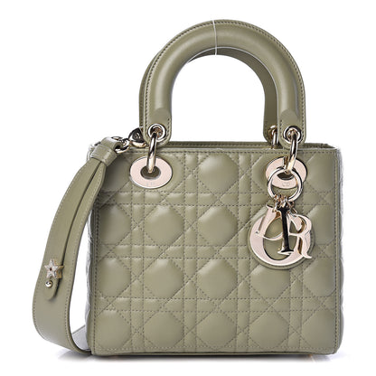 Christian Dior Lambskin Cannage Small My ABCDior Lady Dior Army Green 1 of 10