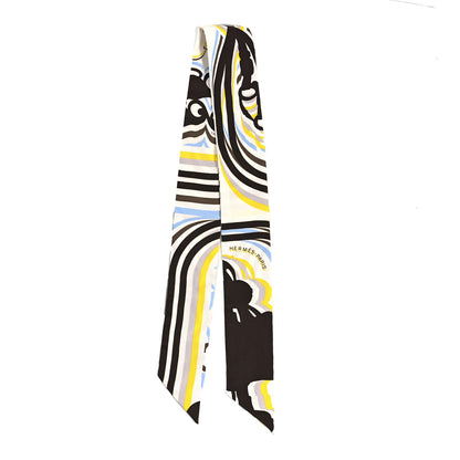 Hermes Silk Brides De Gala Shadow Twilly Marron White Jaune 2 of 4