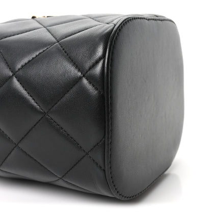 Chanel Lambskin Quilted Trendy Vanity Case Black 9 of 10