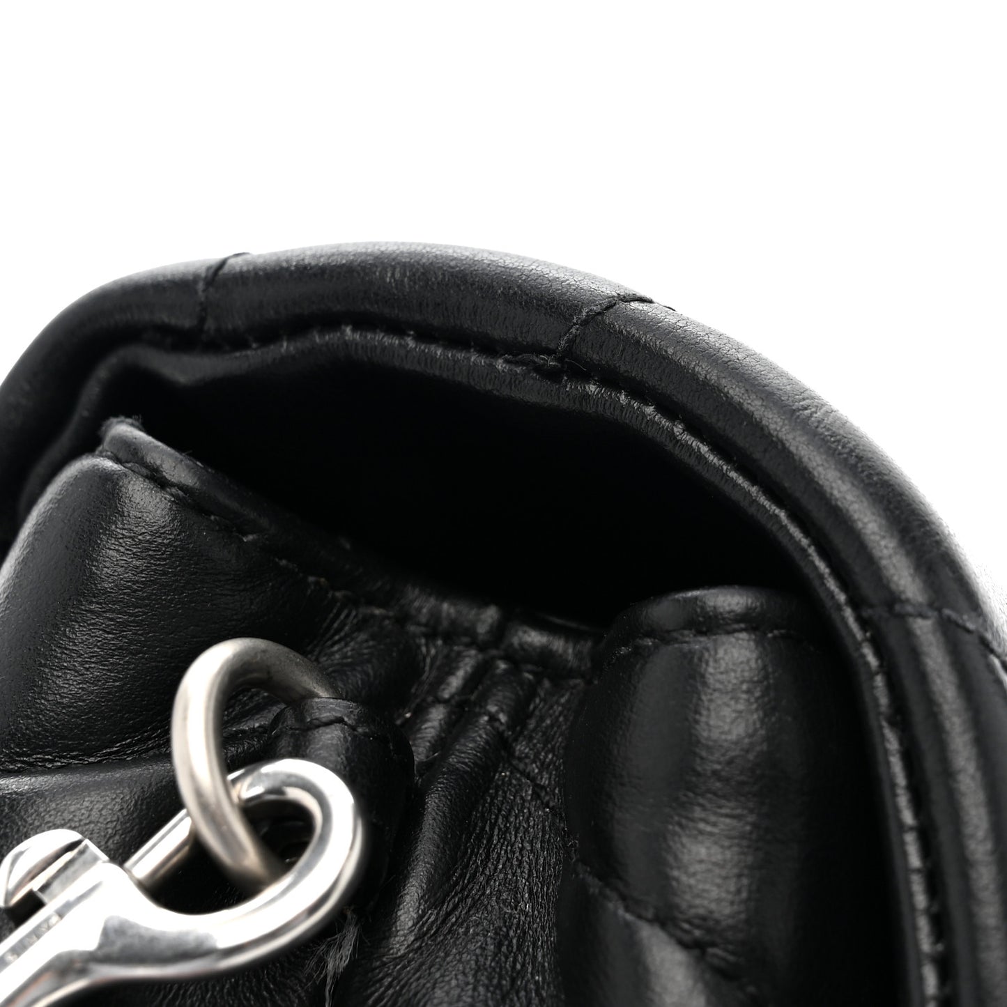 Calfskin Y Quilted Monogram Toy Loulou Crossbody Bag Black