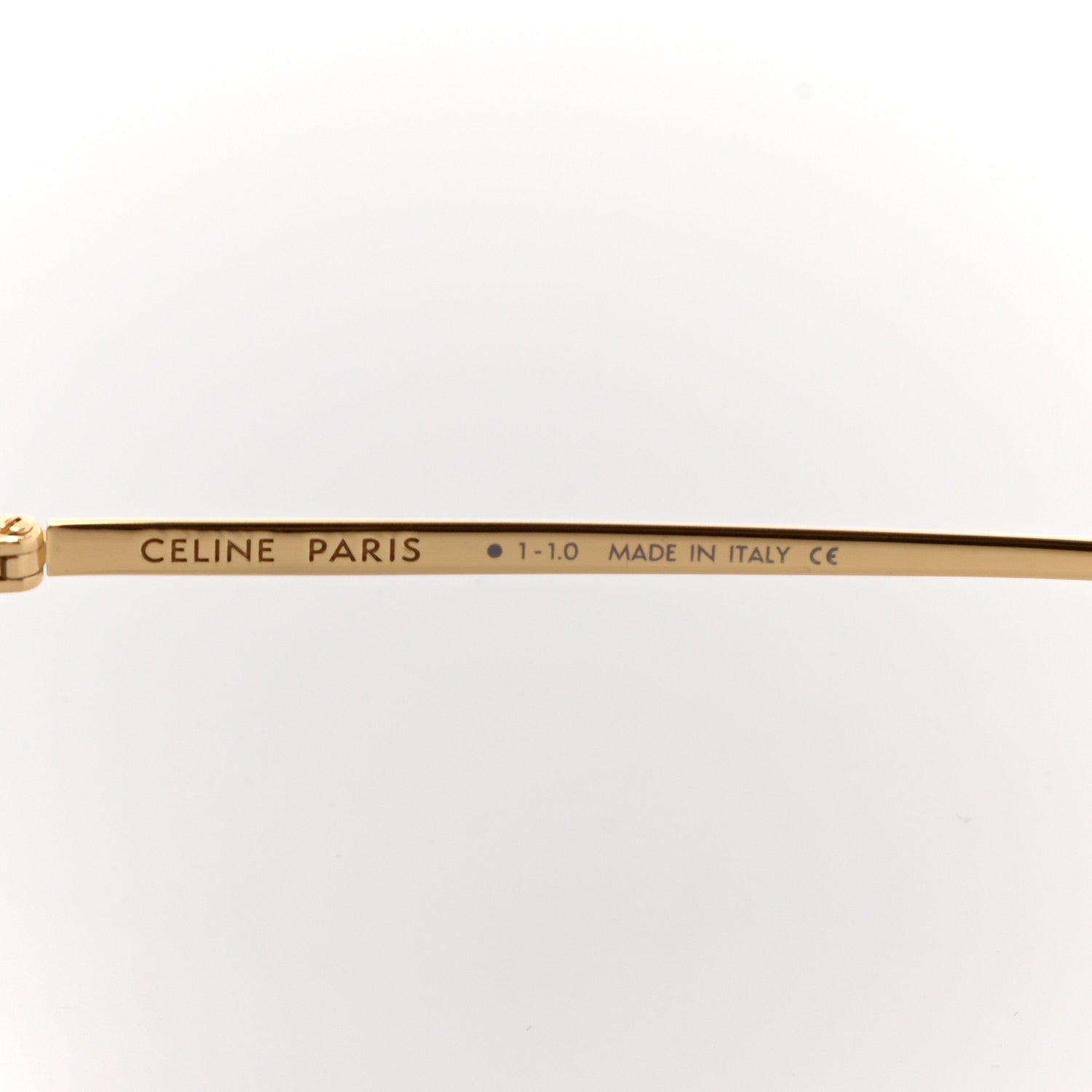 Celine Square Sunglasses Shiny Endura Gold Gradient Smoke 7 of 8