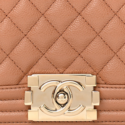 Chanel Caviar Quilted Medium Boy Flap Brown 9 of 10