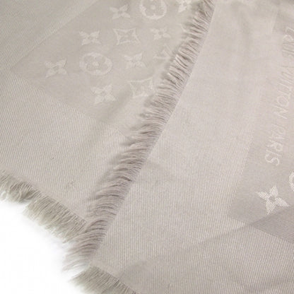 Louis Vuitton Monogram Shawl Silk/Wool Scarf Beige 5 of 6
