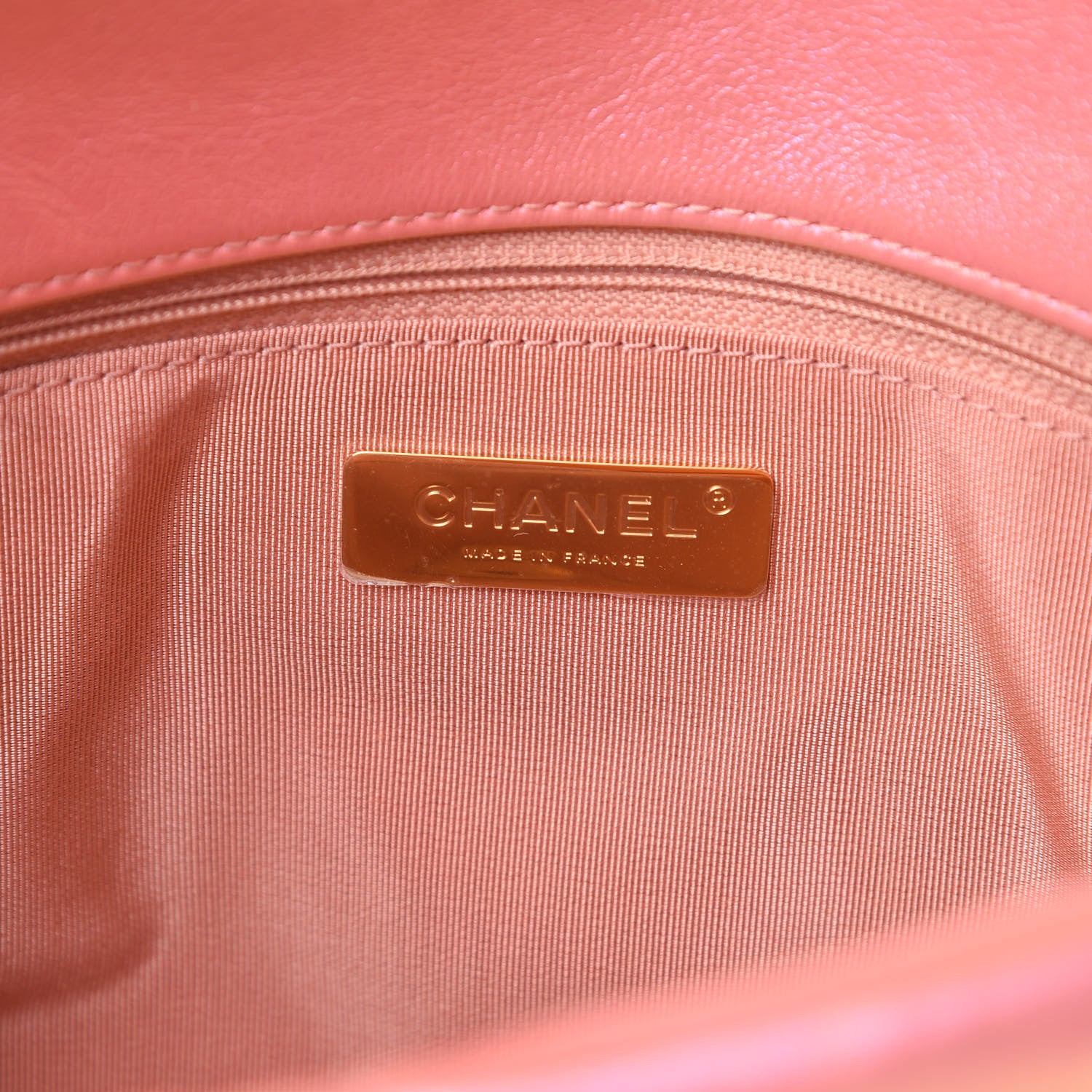 Chanel Iridescent Calfskin Quilted Large Chanel 19 Flap Pink 6 of 10