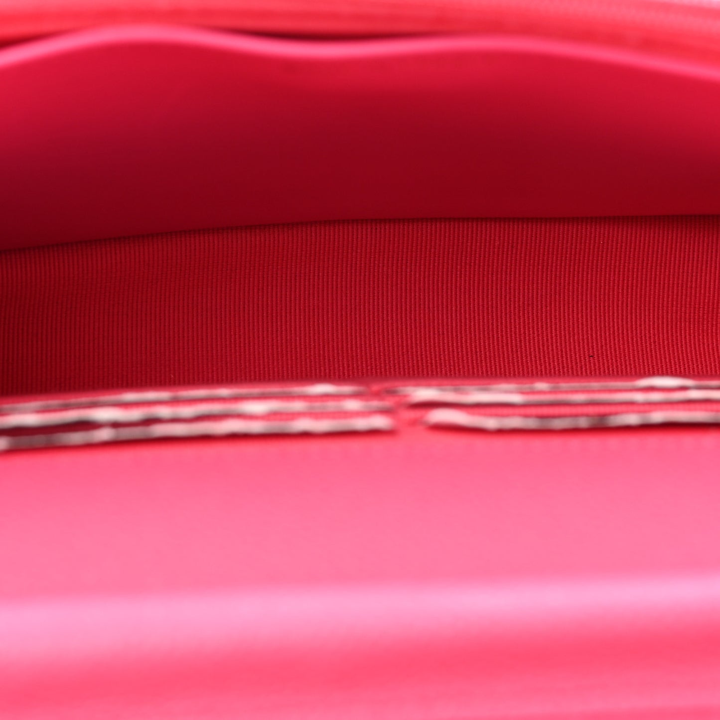 Caviar Quilted Wallet on Chain WOC Fuchsia