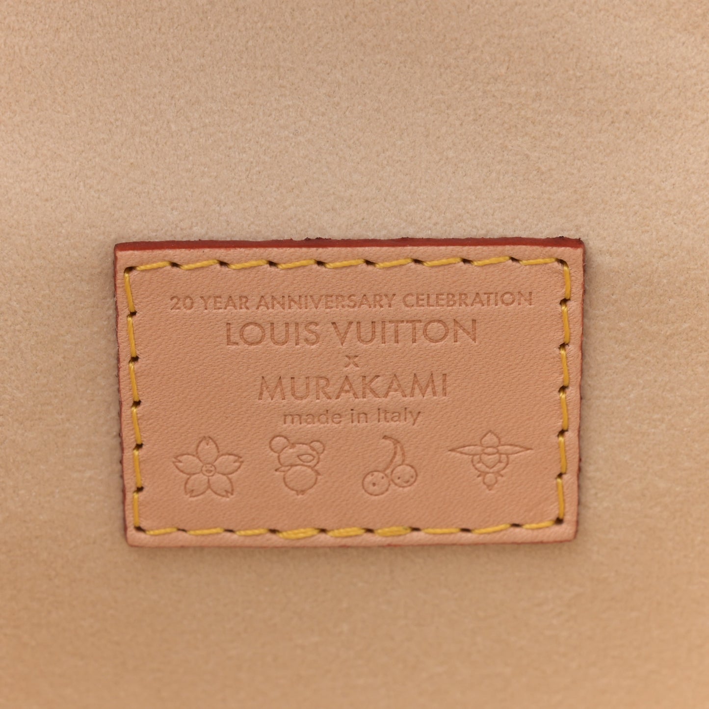LV x TM Monogram Multicolor Vanity Chain Pouch White