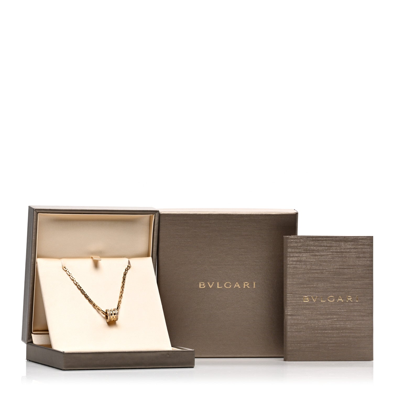 Bulgari 18K Yellow Gold Diamond .29ctw B.Zero1 Rock Pendant Necklace 5 of 5