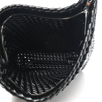 Bottega Veneta Calfskin Intrecciato Structure Clutch Black 5 of 7