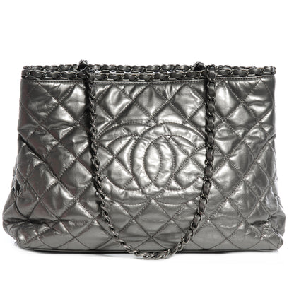 Chanel Calfskin Small Chain Me Tote Light Silver 1 of 7