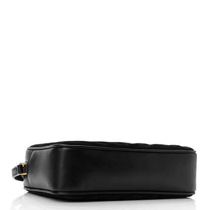 Saint Laurent Suede Calfskin Monogram Lou Camera Bag Black 4 of 10
