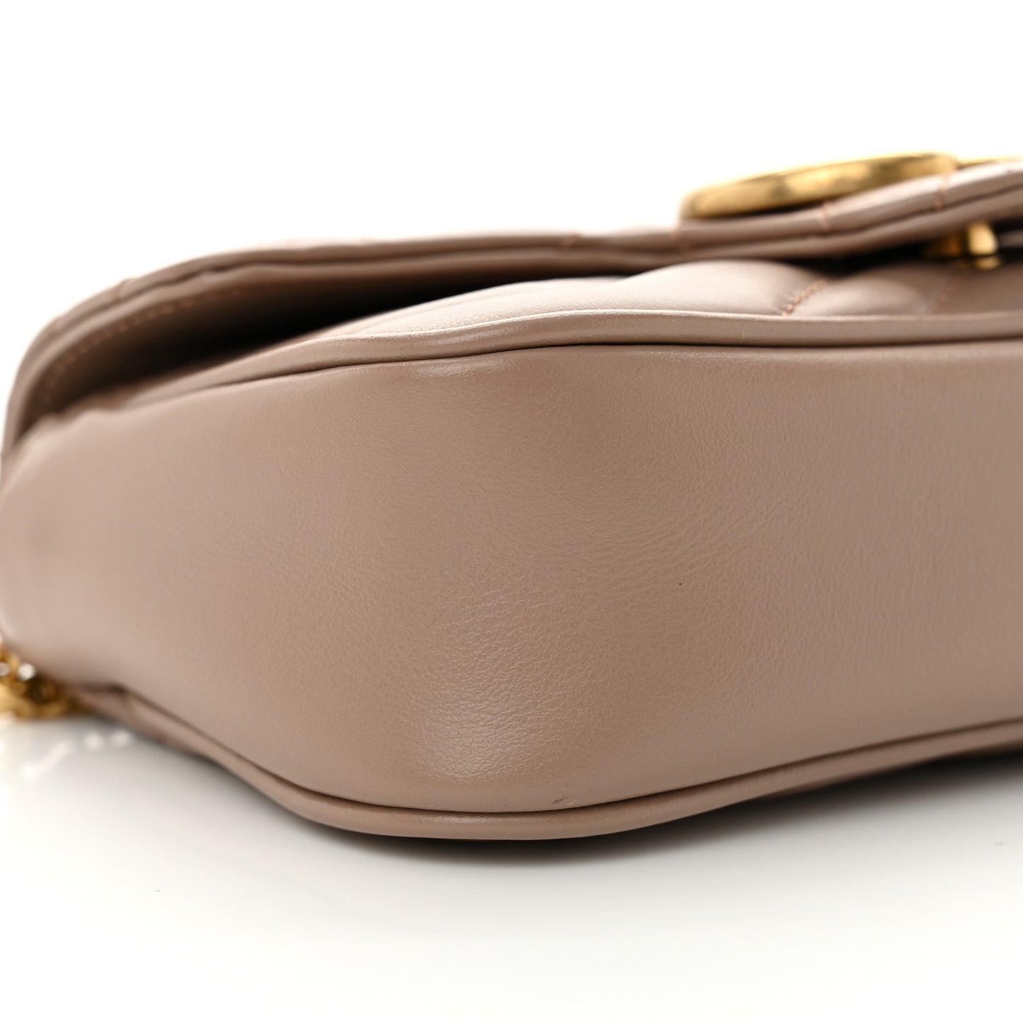 Calfskin Matelasse Super Mini GG Marmont Shoulder Bag Porcelain Rose