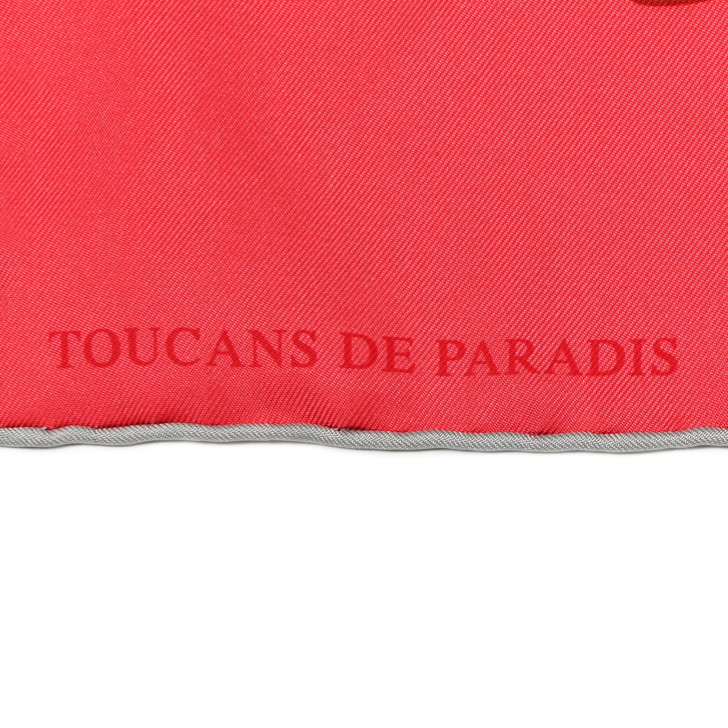Silk Toucans De Paradis Scarf 90 Rose Vif Creme Vert