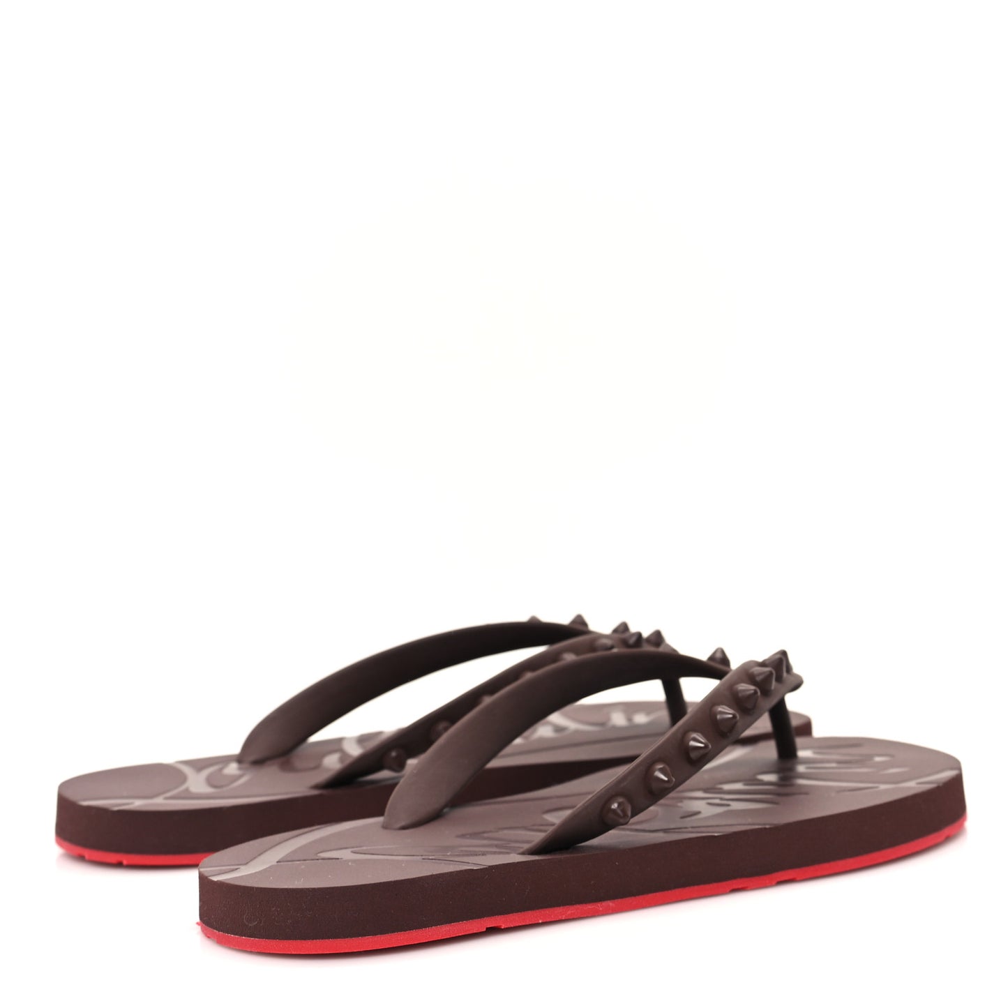 Rubber Spike Loubi Flip Donna Flip Flops 35 Brown
