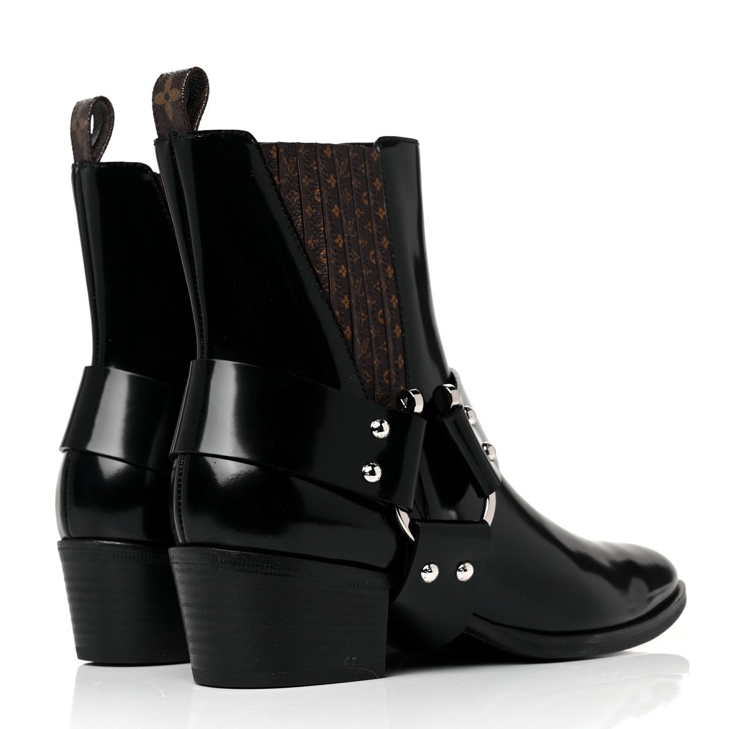Calfskin Monogram Rhapsody Ankle Boots 38 Black