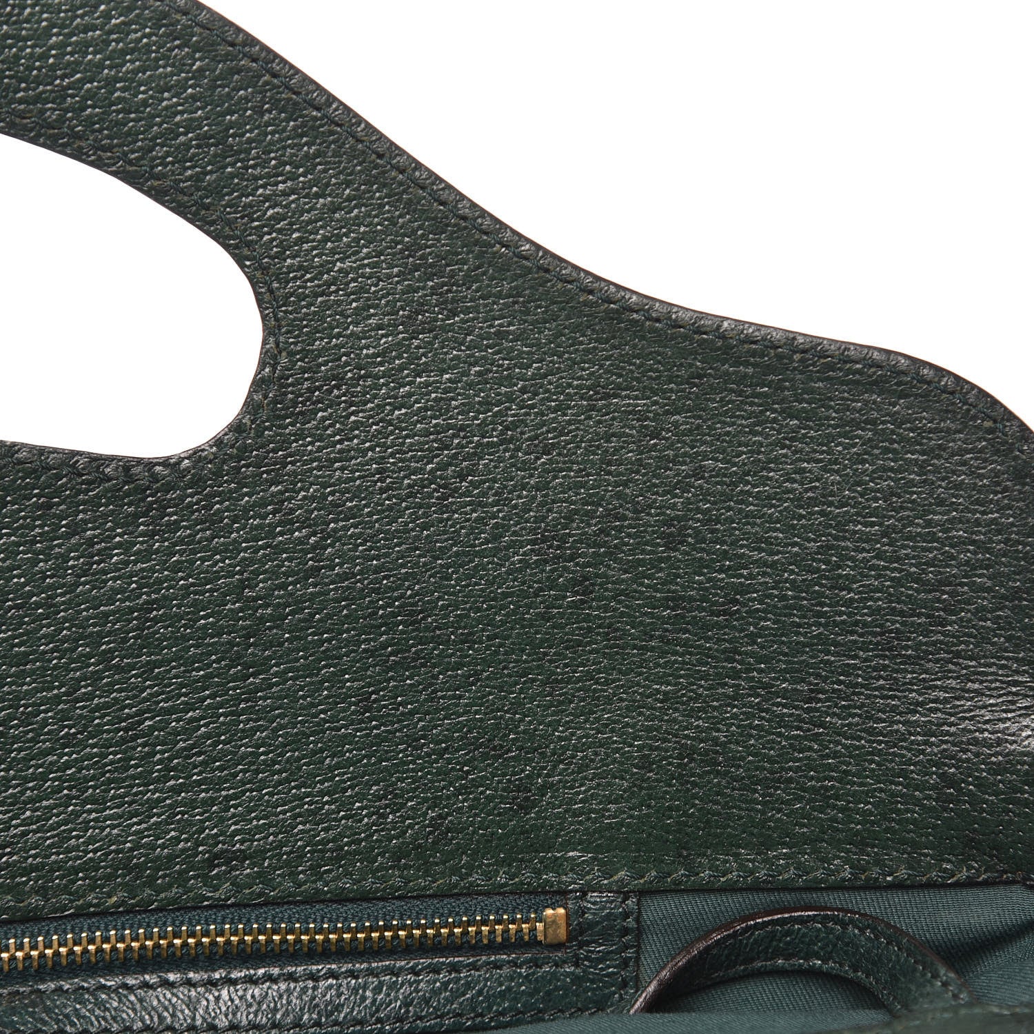 Gucci Velvet Horsebit Embossed Large Punch Top Handle Tote Green 8 of 12