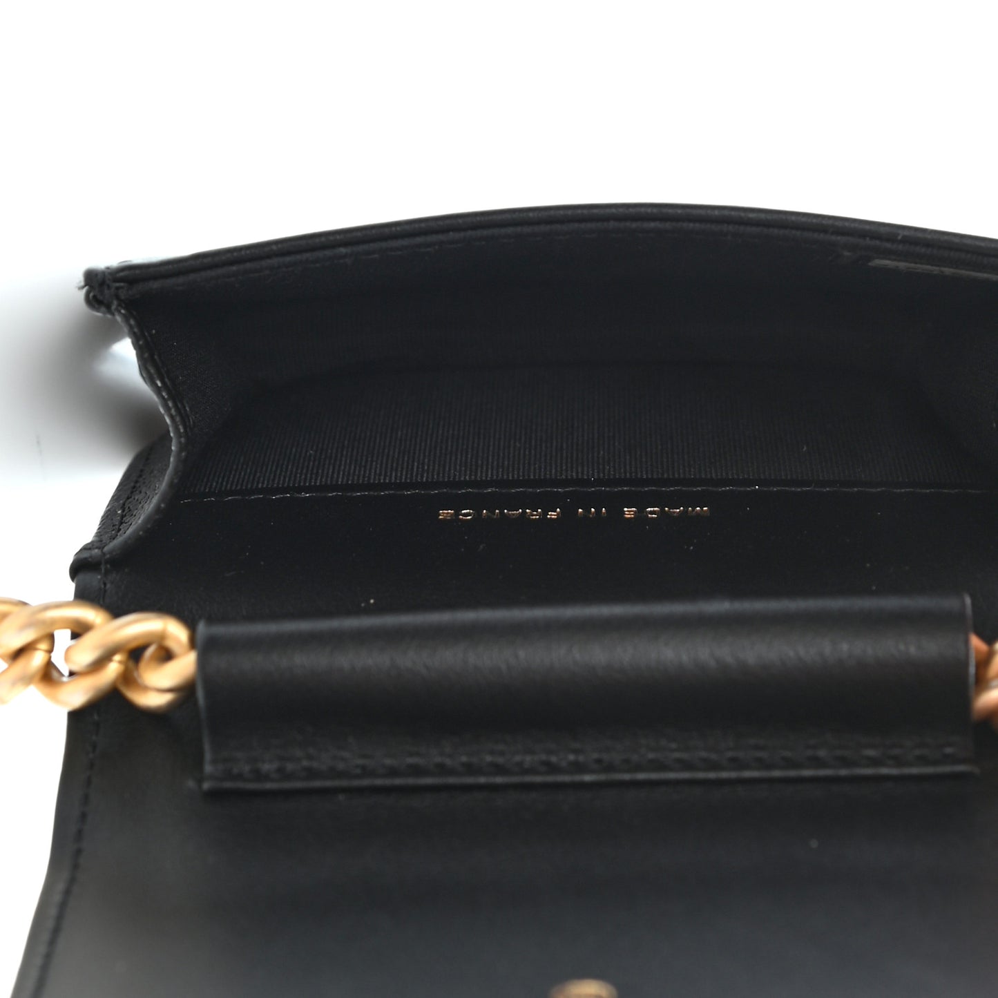 Caviar Chevron Quilted Boy Flap Waist Belt Bag Black
