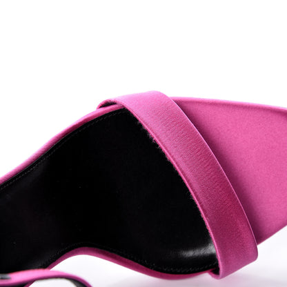 Saint Laurent Satin Amber 105 Ankle Strap Sandals 41 Pink 14 of 15