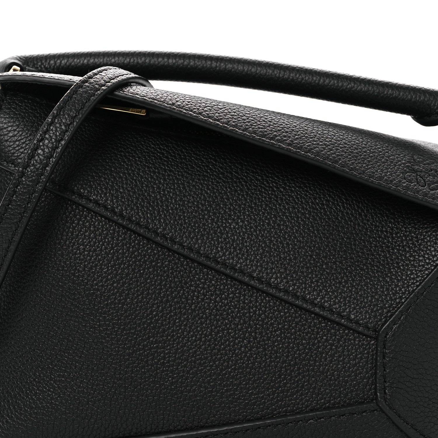 Loewe Soft Grained Calfskin Mini Puzzle Edge Bag Black 7 of 9