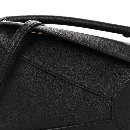 Loewe Soft Grained Calfskin Mini Puzzle Edge Bag Black 7 of 9
