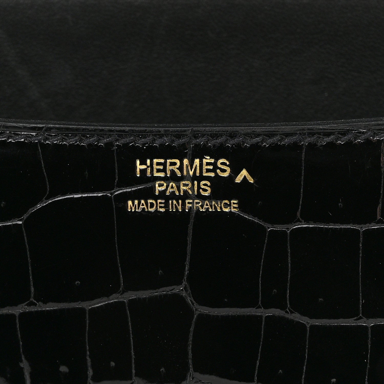 Hermes Shiny Porosus Crocodile Constance 24 Black 7 of 12