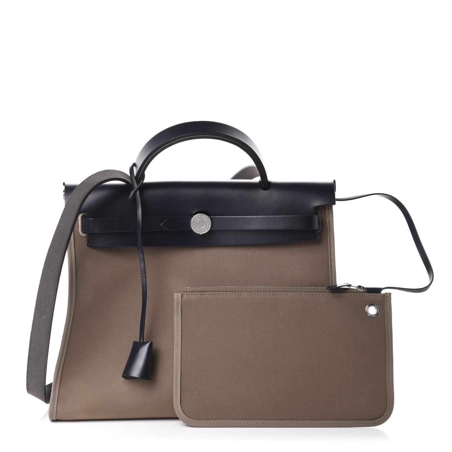 Vache Hunter Toile Herbag Zip 31 PM Etoupe Bleu Saphir