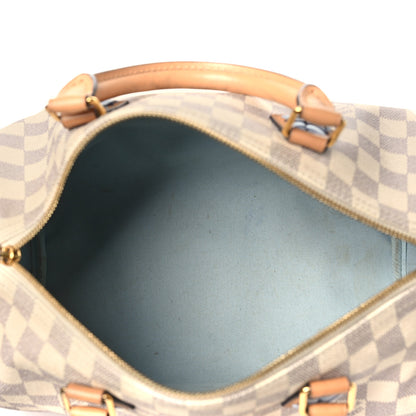 Louis Vuitton Damier Azur Braided Speedy Bandouliere 30 Blue 5 of 12