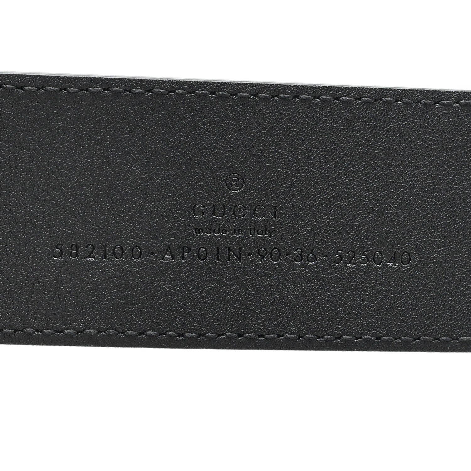 Gucci Calfskin Crystal Double G 40mm Belt 90 36 Black 3 of 5