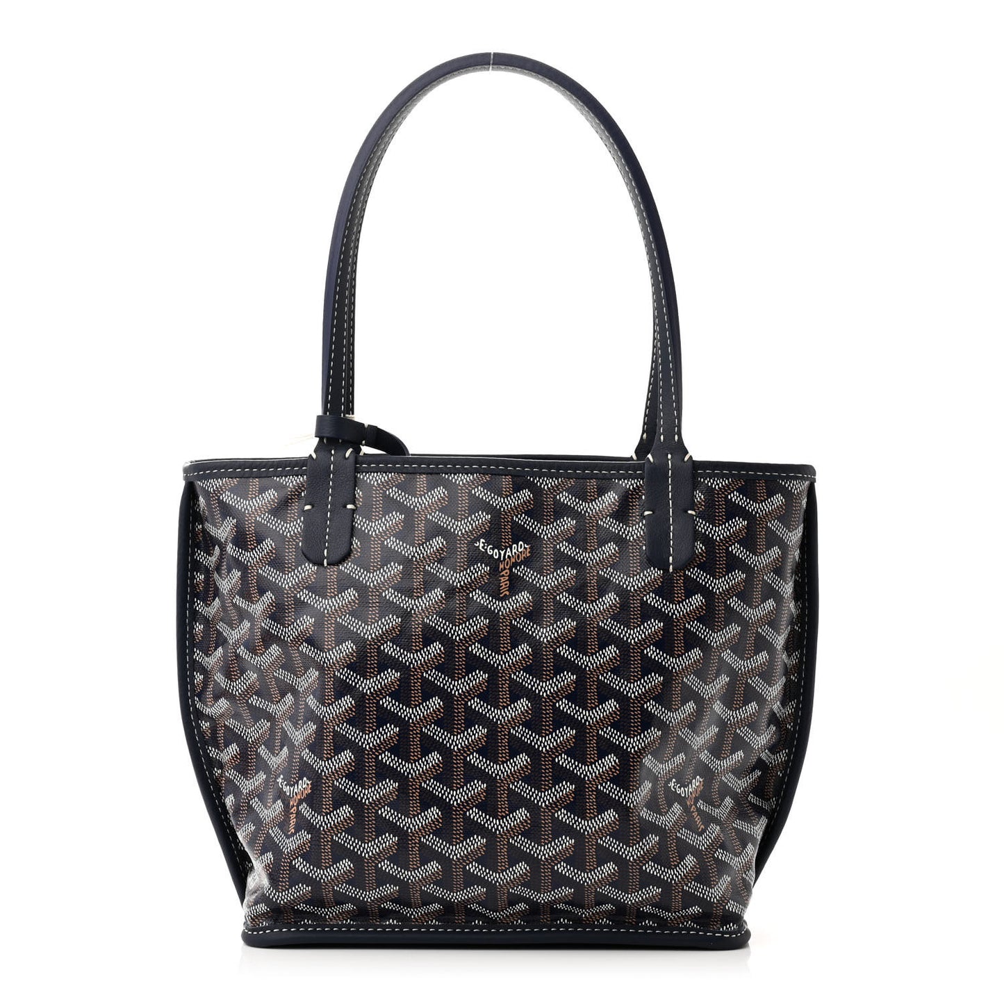 Goyardine Reversible Mini Anjou Navy