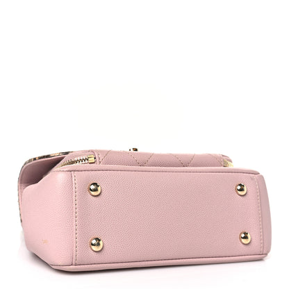 Chanel Snakeskin Caviar Quilted Small Business Affinity Flap Light Pink 4 of 9