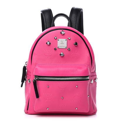 MCM Odeon Studded Small Backpack Beetroot Pink 1 of 9