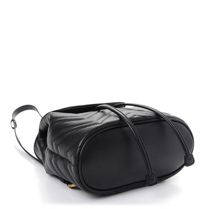 Gucci Calfskin Matelasse GG Marmont Flap Backpack Black 3 of 8