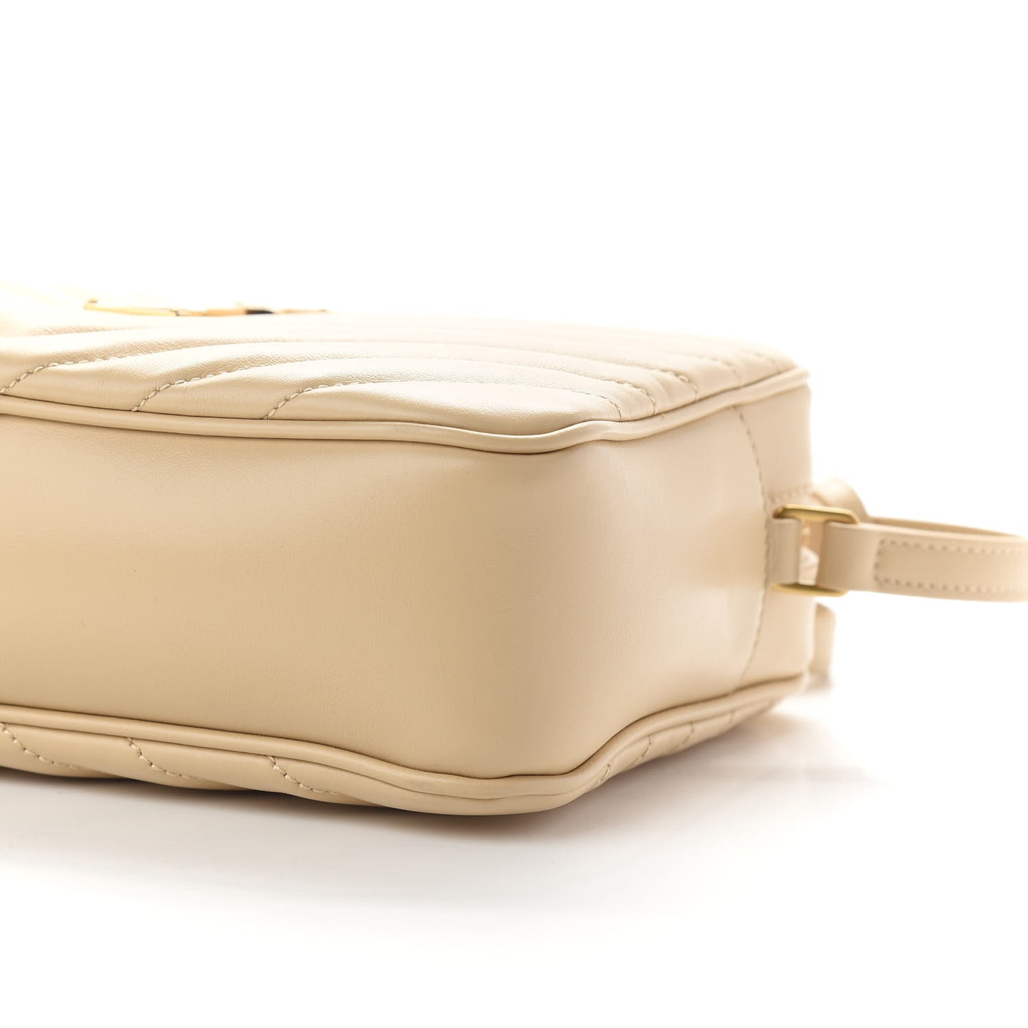 Calfskin Matelasse Monogram Lou Camera Bag Ivory Natural
